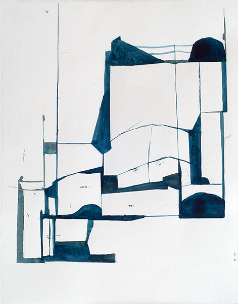 Oliver Krähenbühl, new fragility no2, watercolors on paper, 46 x 36cm, 2020